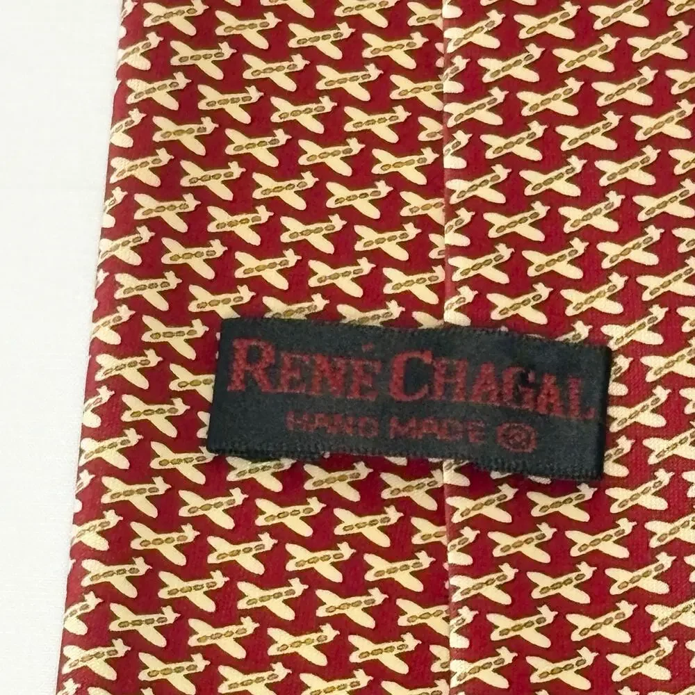 René Chagal Vintage Silk Necktie Set of 2